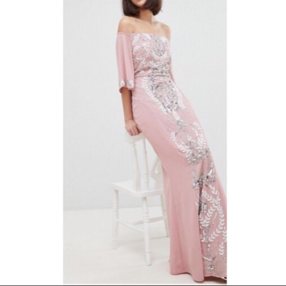 Pink Breaded Gown - Picture 4 of 4